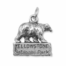 Yellowstone National Park Charm Animal Bear Pendant 925 Silver Graduated Gift - £30.82 GBP