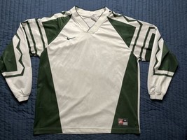 Nike Team Sports Long Sleeve Shirt Men’s Size XL Green &amp; White - $14.85