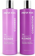 Pravana The Perfect Blonde Purple Toning Shampoo &amp; Conditioner Set - £24.83 GBP