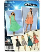Simplicity Pattern Project Runway 1415 Dress Misses Szs 14 - 22 Bodice V... - $5.00