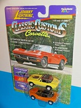 Johnny Lightning Classic Customs Corvette 2 Pack 1967 427 Coupe &amp; Sting Ray III - £6.23 GBP