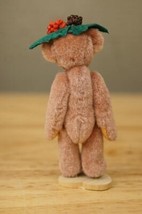 Little Gem Miniature Bears Toy Teddy Bear RASPBERRY by Bev White Pink Mohair Fur - £24.49 GBP
