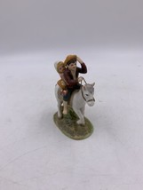 1983 Off To School By Norman Rockwell Porcelain Figure Horse with Girl a... - $14.45