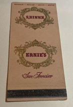 Ernie&#39;s San Francisco Montgomery Street Matchbook Cover - $3.91