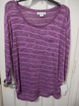 Liz Claiborne 3/4 Sleeve Sweater French Grape Size Medium NEW $38 - $17.42