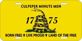 Don&#39;t Tread On Me Culpeper Minute Gadsden Assorted Printed Metal License Plate - £10.47 GBP