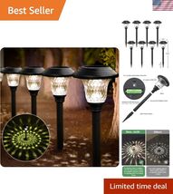8 Pack Solar Pathway Lights Color Changing + Bright White Outdoor Garden... - $90.50
