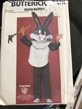 Butterick 6348: Childrens Bugs Bunny Costume, One Size:S-L (2-12) Unisex Cartoon - £15.93 GBP