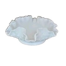 Fenton Hobnail Milk Glass ~ Nut Candy Bowl ~ Trinket Dish ~ Ruffled Edge - £20.97 GBP