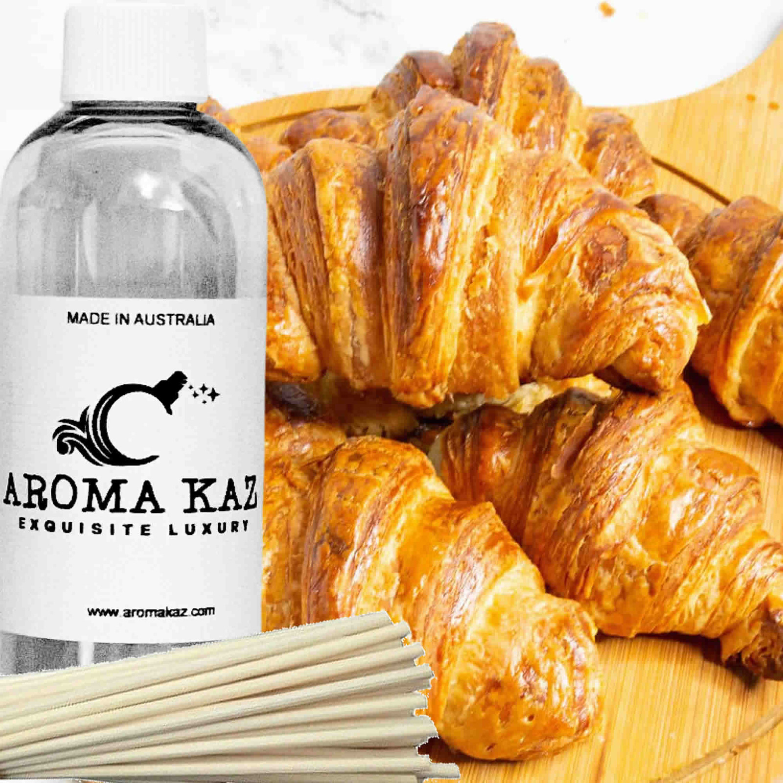 French Croissants Scented Diffuser Fragrance Oil & Reeds Air Freshener