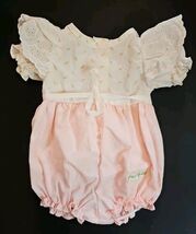 Vintage 1983 Cabbage Patch Kids Pink Rosebud Bubble Romper Snuggle Suit ... - $54.51
