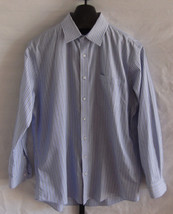 Nordstrom Men&#39;s Shop Blue &amp; White Striped Button down shirt Mens Size 16... - $19.79