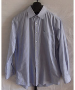 Nordstrom Men&#39;s Shop Blue &amp; White Striped Button down shirt Mens Size 16... - £15.58 GBP