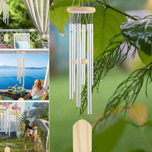 6 Tubes Wind Chimes Large Deep Tone Chapel Bells Outdoor Garden Home Decor Gift - £16.01 GBP