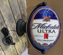 Michelob Ultra Beer Revolving Light Up Sign Missing Hanging Bracket Man ... - $226.71