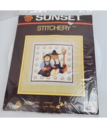 Vintage 1970s NEW Sealed Sunset Stitchery Kit American Gothic Bears 2623 - $23.20 CAD