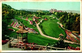 Birds Eye View Gardens Mohonk Lake NY 1923 WB Postcard Phostint Detroit Pub B5 - £3.30 GBP