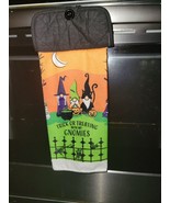 Hanging Kitchen Dish Towel w/ Pot Holder Top - Trick Or Treating With My... - £7.62 GBP