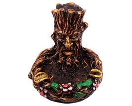 Tree Man 3D Round Ash Tray Cigarette Burner Incense Stick Holder Enchanted Fores - £19.77 GBP