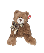 Ty Classic Beanie Bear Hobble Brown Plaid Bow Hang Tag 2007 12&quot; - $186.36 MXN