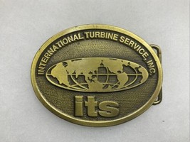 INTERNATIONAL TURBINE SERVICE Inc.  ITS  - Belt Buckle - 1980&#39;s - Vintage - $927.54 MXN
