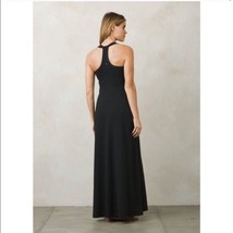 New Womens NWT PrAna S Calexico Maxi Dress Black Bra Long Halter Recycled UPF  - £140.86 GBP