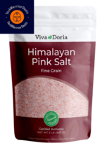 Viva Doria Himalayan Pink Salt, Fine Grain, Certified Authentic, 2 lb (907 g)  - £16.71 GBP