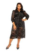 Belted Lace Shirt Dress - £74.54 GBP
