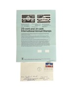 Vtg 1976 US Post Office Stamp Poster Flyer International Airmail First D... - $14.25