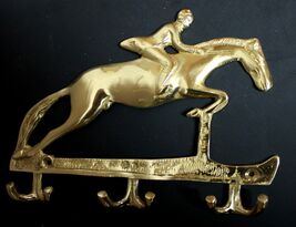 Antique Vintage Brass Home Bathroom Hat Coat Towel Wall Hanger Hooks 6746 - $21.77