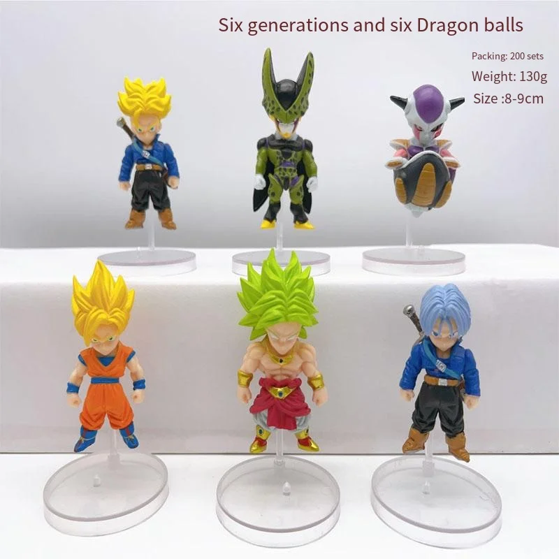 6Pcs/Set Anime Dragon Ball Figurine Super Vegeta Gogeta Broli Broly Son Goku - £13.24 GBP+