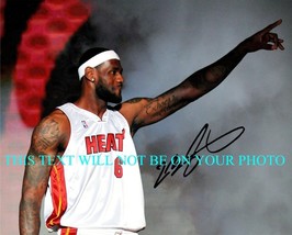 LEBRON JAMES SIGNED AUTOGRAPHED AUTO 8x10 RP PHOTO MIAMI HEAT AWESOME CH... - £10.21 GBP