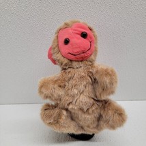 Vintage Monkey Baby Hand Puppet Plush Brown Pink - $14.75