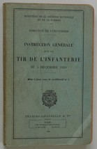 An item in the Collectibles category: Instruction Generale Tir de L'Infanterie 1939 book military French vintage guns