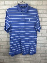 POLO GOLF Ralph Lauren Pima Cotton Short Sleeve Striped Polo Shirt Men&#39;s... - £12.62 GBP