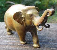 Vintage Brass Elephant 3 x 5.5&quot; Heavy - £35.13 GBP