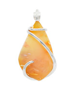 Bella Designs Starburst Agate Pendant Necklace (22&quot;) Orange - £120.59 GBP