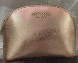 Kate Spade Dome Cosmetic Case Rose Gold Saffiano K4503 FS - $33.65