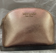 Kate Spade Dome Cosmetic Case Rose Gold Saffiano K4503 FS - £26.30 GBP