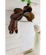 Ebros Western Tooled Pattern Horse Saddle Decorative Toilet Paper Holder... - $39.99