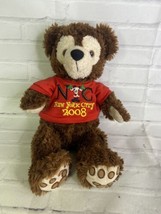 NYC World of Disney Duffy Bear Stuffed Plush Toy Brown Beige New York City 2008 - £40.83 GBP