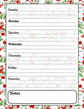 Magnetic Dry Erase Calendar - White Board Planner - Flowers 3/030 - £8.59 GBP