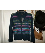 Norton McNaughton Fair Isle Cardigan Sweater NWT Size L - £15.66 GBP