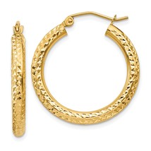 14K Gold Round Hoop Earrings Jewelry FindingKing 27mm x 25.4mm - £117.16 GBP