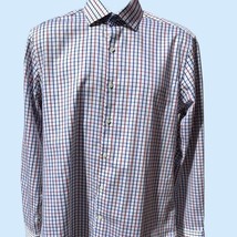 Tailorbyrd Collection Multi Color Long Sleeve Gingham Button Down Shirt Medium - £21.93 GBP