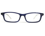 Morgenthal Frederics Eyeglasses Frames 450 LEO Blue Clear Horn Rim 51-17... - £96.16 GBP