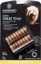 Starmark Edible Chicken Flavor Treat Rings - Mental Stimulation Dog Toy Treats - £7.82 GBP