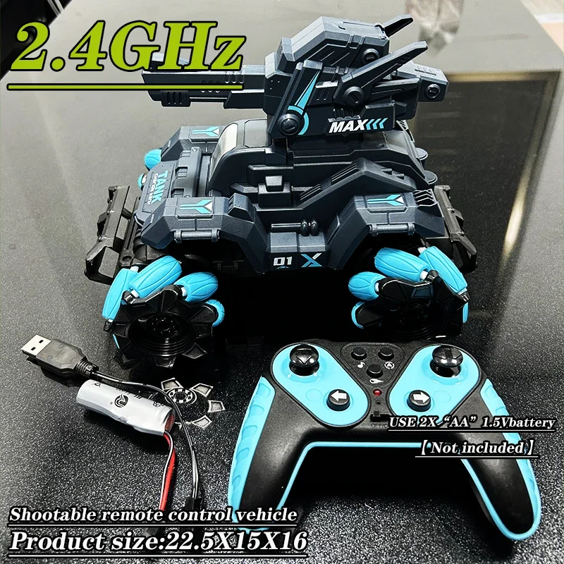 Remote Control Tank 2.4G Launch Water Bomb Armored Vehicle High Speed 4WD Water - £27.91 GBP+