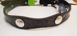 Faded Glory Boy&#39;s Western Belt Size MEDIUM (24-26) Black With Silver Accents NEW - £8.57 GBP