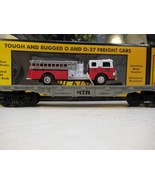 MTH TRAINS - RAILKING 30- 7629 FLAT CAR W/FIRE TRUCK- 0/027- LN BXD- B25 - $29.23